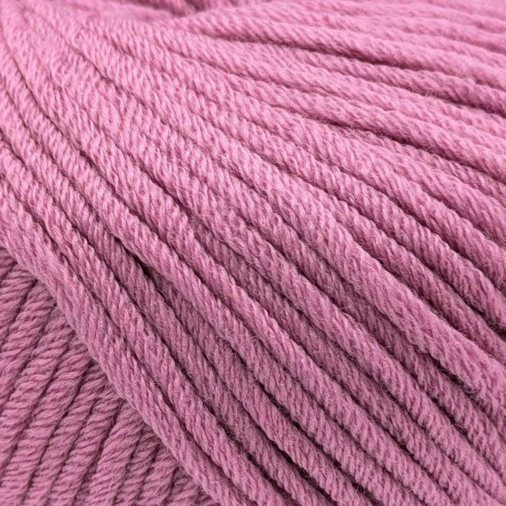 Aran-Weight 100% Superwash Fine Merino Wool Knitting and Crochet Yarn, Mulesing-Free, 50g - Purely Merino Aran 3683 Crushed Violet