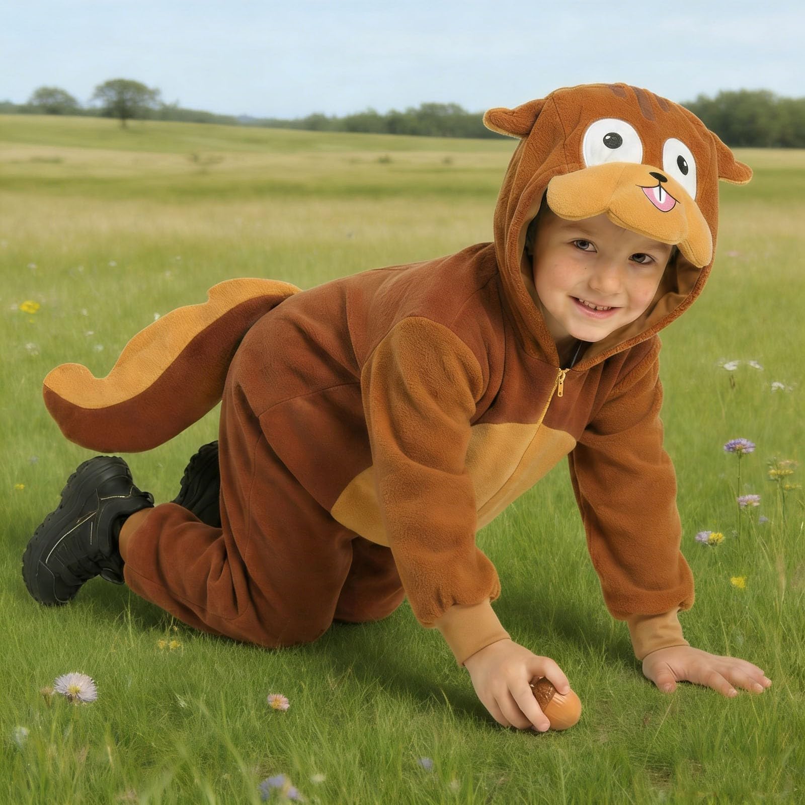 Générique Costume Scoiattolo Bambino 2026 per Spettacoli – Vestito da Gioco Adorabile Materna Ragazza Ragazzo