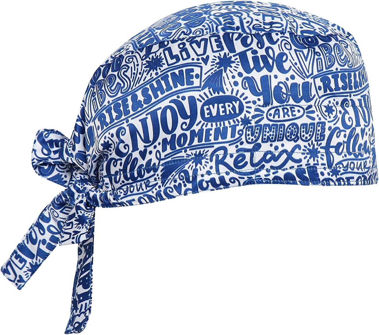 Printed Satin Scrub Cap Unisex with Sweat Band