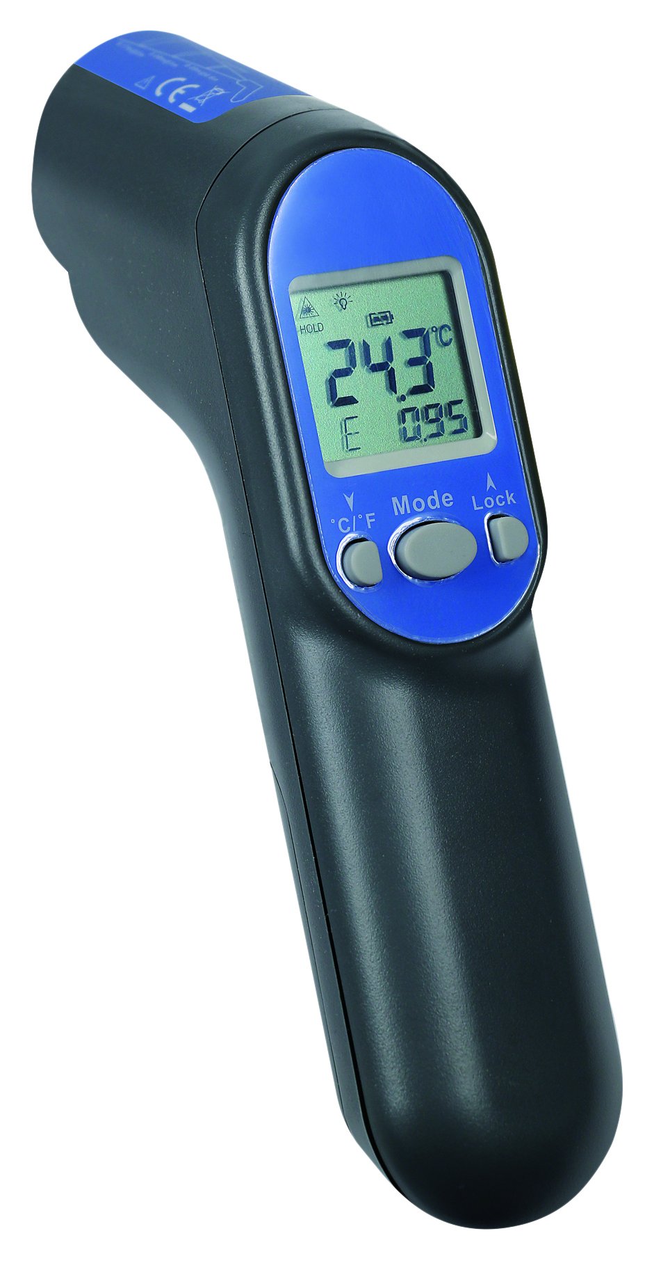 TFA Dostmann Scantemp 450 - Termometro a infrarossi, misura senza intoppi, temperatura superficiale, anche per uso professionale, colore: antracite, 42 x 82 x 182 mm