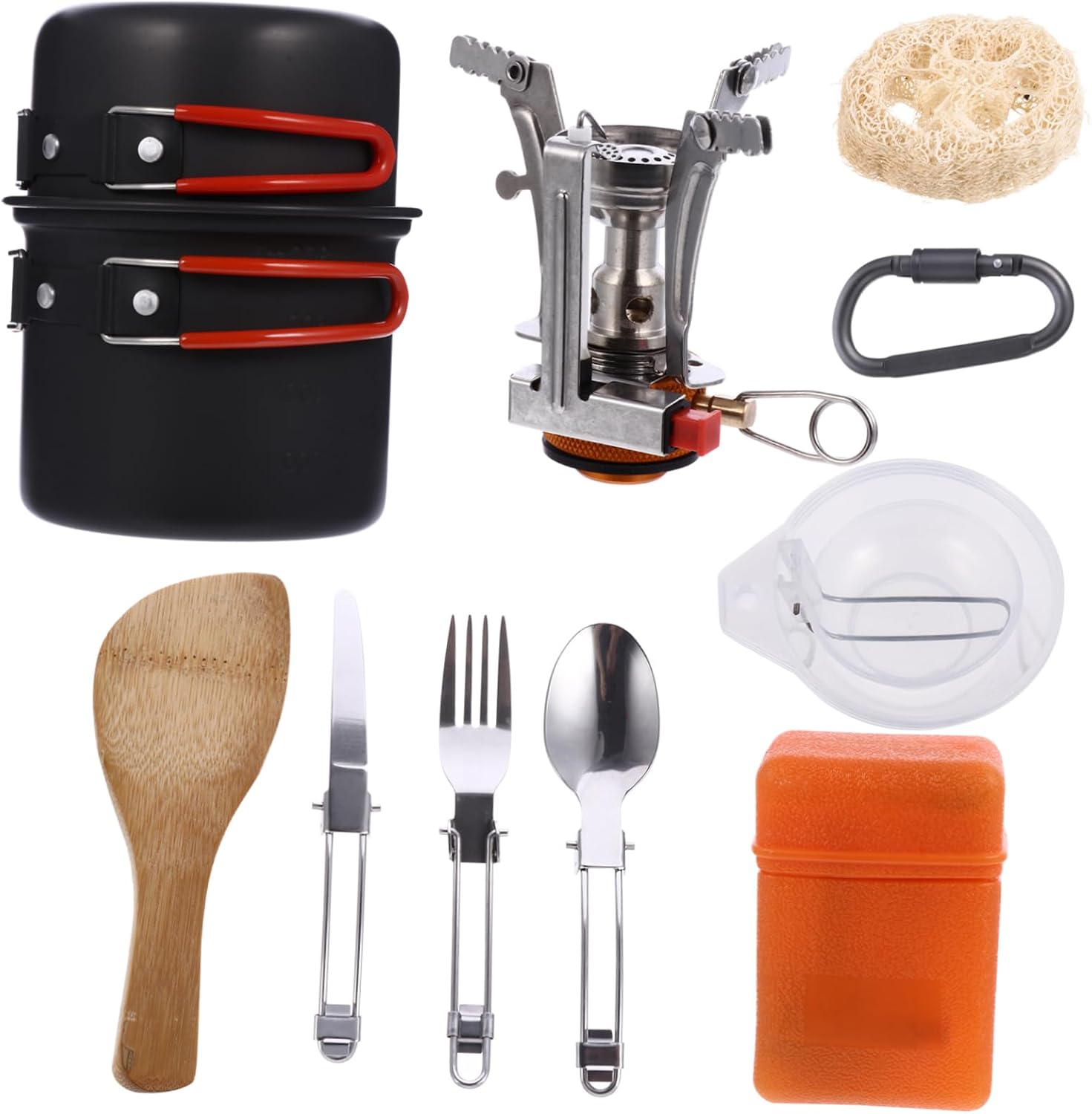1set Ultra-Light Multi-Functional Cookware Kit for Camping Hiking and Picnics Portable Tableware High Temperature Resistance for People