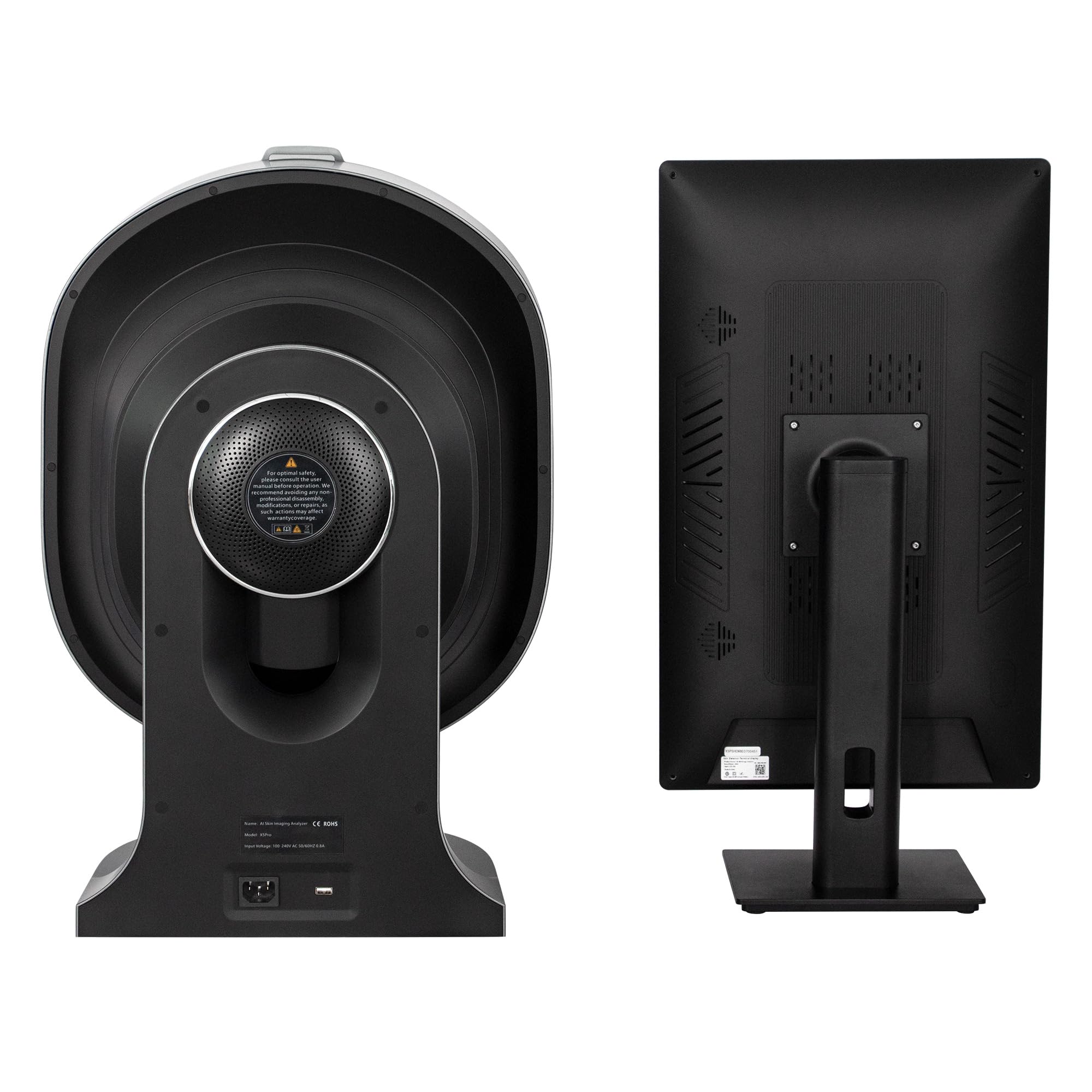 Analyseur de Peau IA X5 Pro, Appareil de Diagnostic Cuté Visage & Cuir Chevelu avec Écran Tactile HD 21.5 Pouces, Détection Multi-Spectral pour Professionnels de Beauté