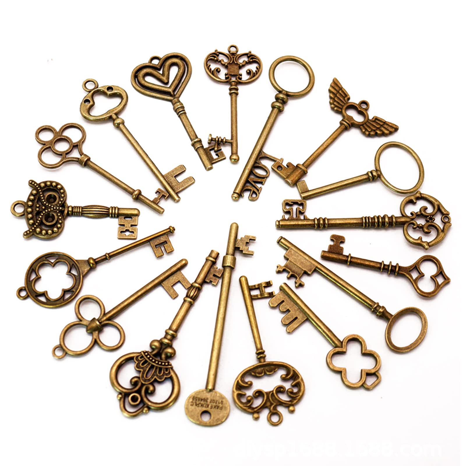 150 Chiavi Vintage Decorative | Chiavi Antiche In Bronzo Per Craft | Ciondoli Per Collane Fai Da Te - Foto 9