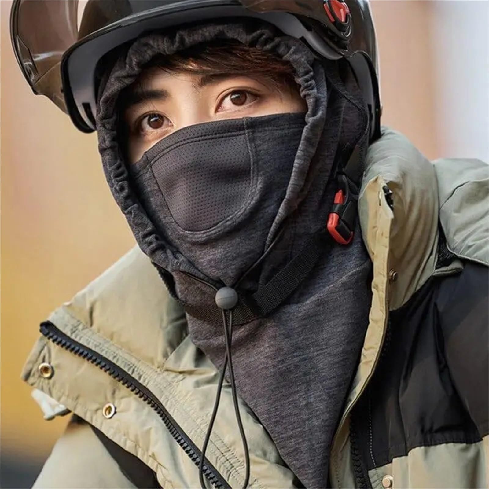Scaldacollo Copertura per Il Viso da Ciclismo Antivento con Cappello per Maschera con Cappuccio per Bici Invernale con Scaldacollo Comoda Copertura per Sciarpa sottocasco