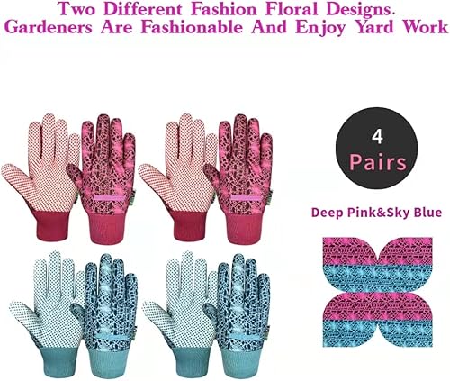 Miniatura 117 de Guantes de jardinería a prueba de espinas y pinchazos, con agarre, guantes de jardinería para mujeres, guantes de trabajo de cuero, regalos Guantes