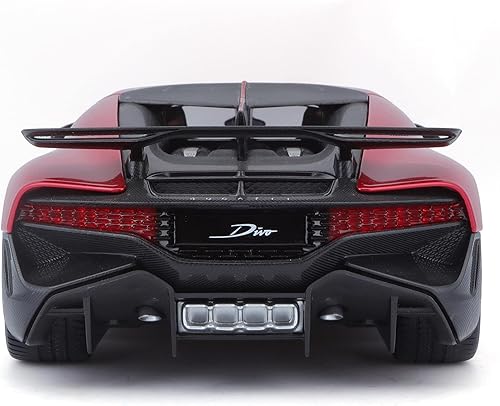 Miniatura 6 de Bburago Bugatti Divo 1/18 Modelo de coche fundido a presión 11045 rojo, (18-11045MTRD)