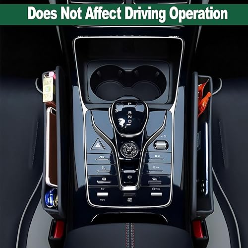 Miniatura 5 de Paquete de 2 organizadores multifuncionales para asientos de automóvil, accesorios automotrices, asientos ajustables para teléfonos, lentes, llaves,