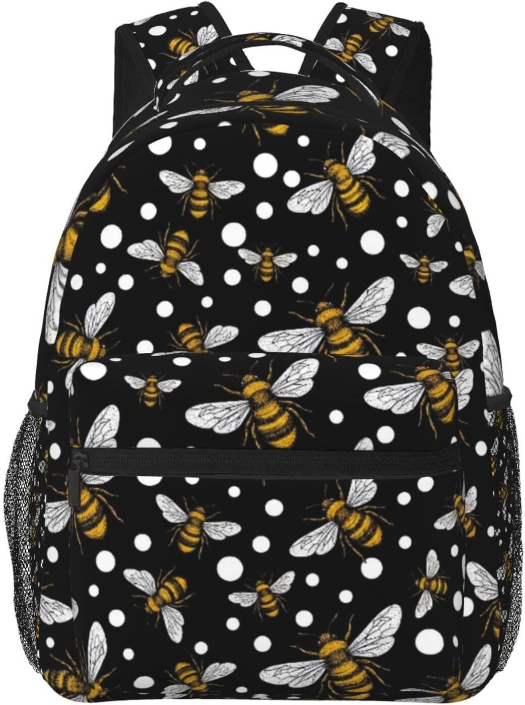 Bee Backpack,Cute Animal Bookbags Laptop Bag Shoulder Bags Travel Hiking Camping Daypack for Men Women