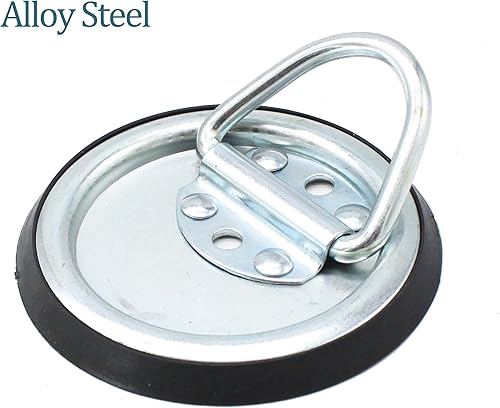 Miniatura 5 de X-Haibei Paquete de 12 anillos en D resistentes anclaje de anclaje de anclaje de montaje en superficie empotrada de 1200 libras con bases de 4