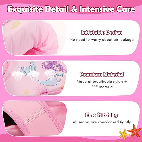 Miniatura 5 de MoKo Toddler Swim Vest - Cute Toddler Floaties with Emergency Whistle for Boys and Girls 13-20-30 lbs Water Wings Arm Band Floaties Swim Training