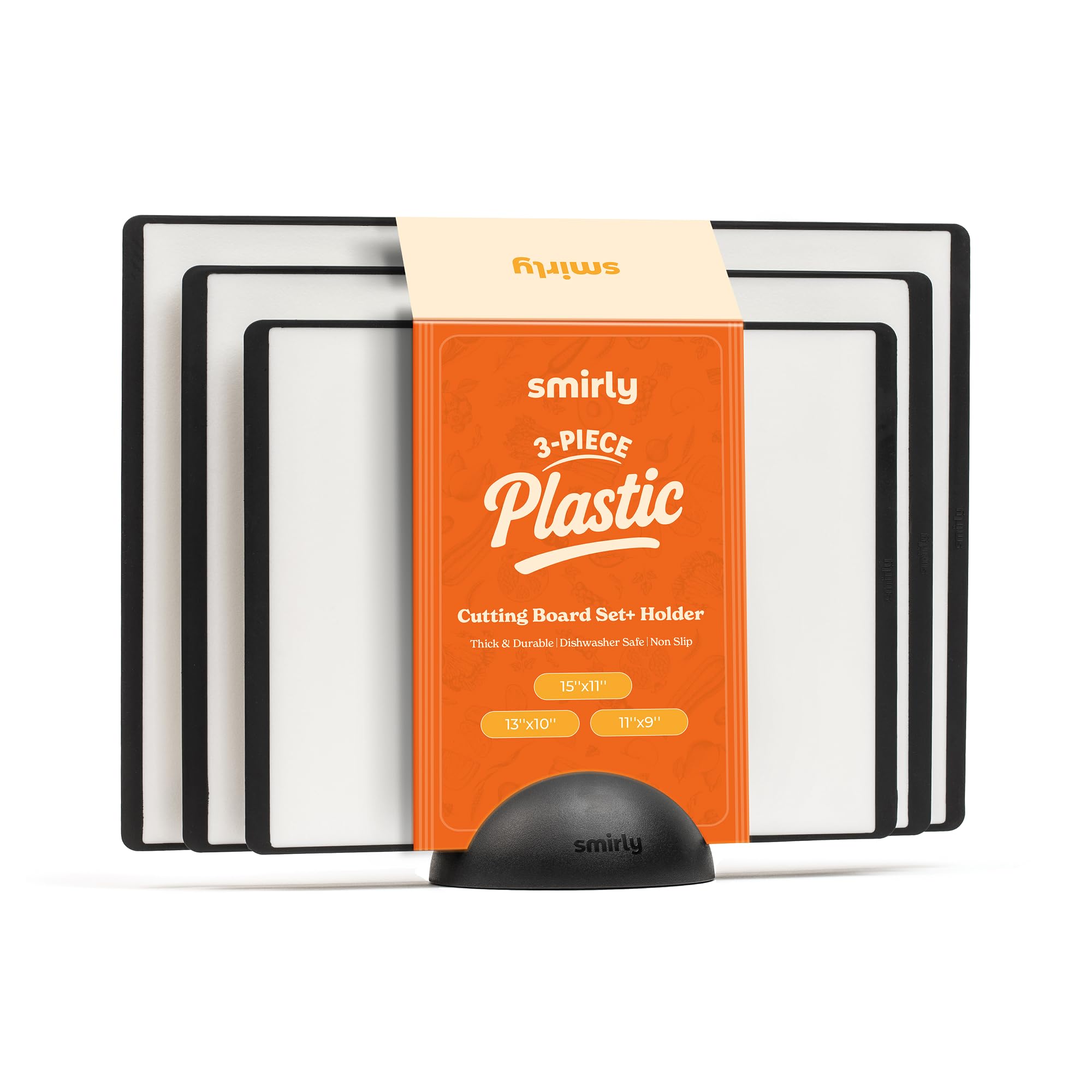 SMIRLY Plastic Cutting Board Set - Plastic Cutting Boards for Kitchen Dishwasher Safe, Chopping Board Set, Extra Large Cutting Board Plastic, Small Cutting Board