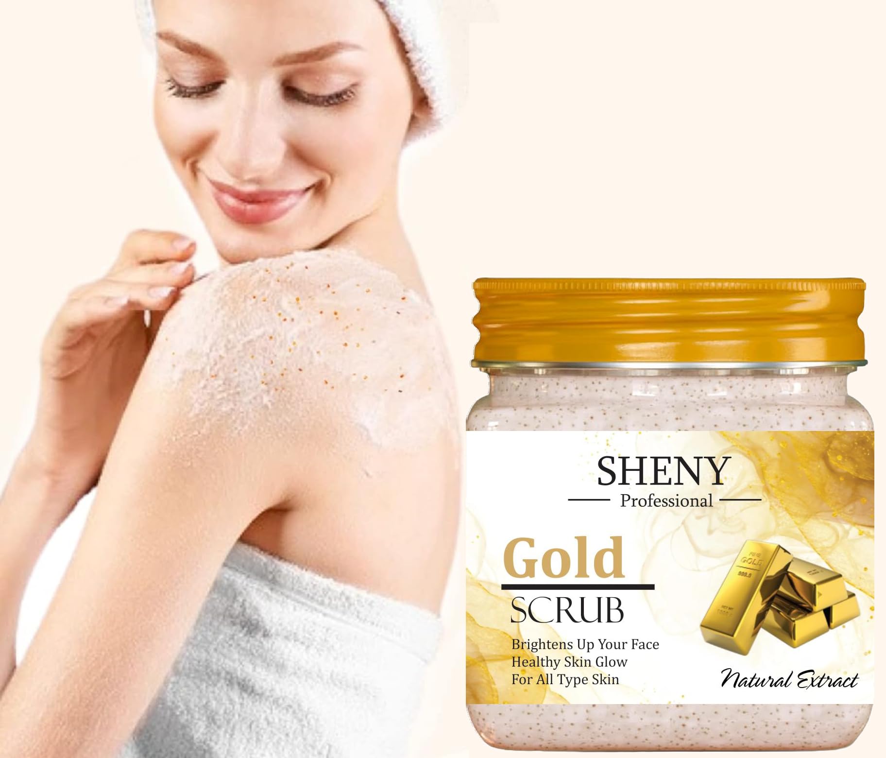 Exfoliating Gold Body Scrub – Removes Dead Skin Naturally-image-32
