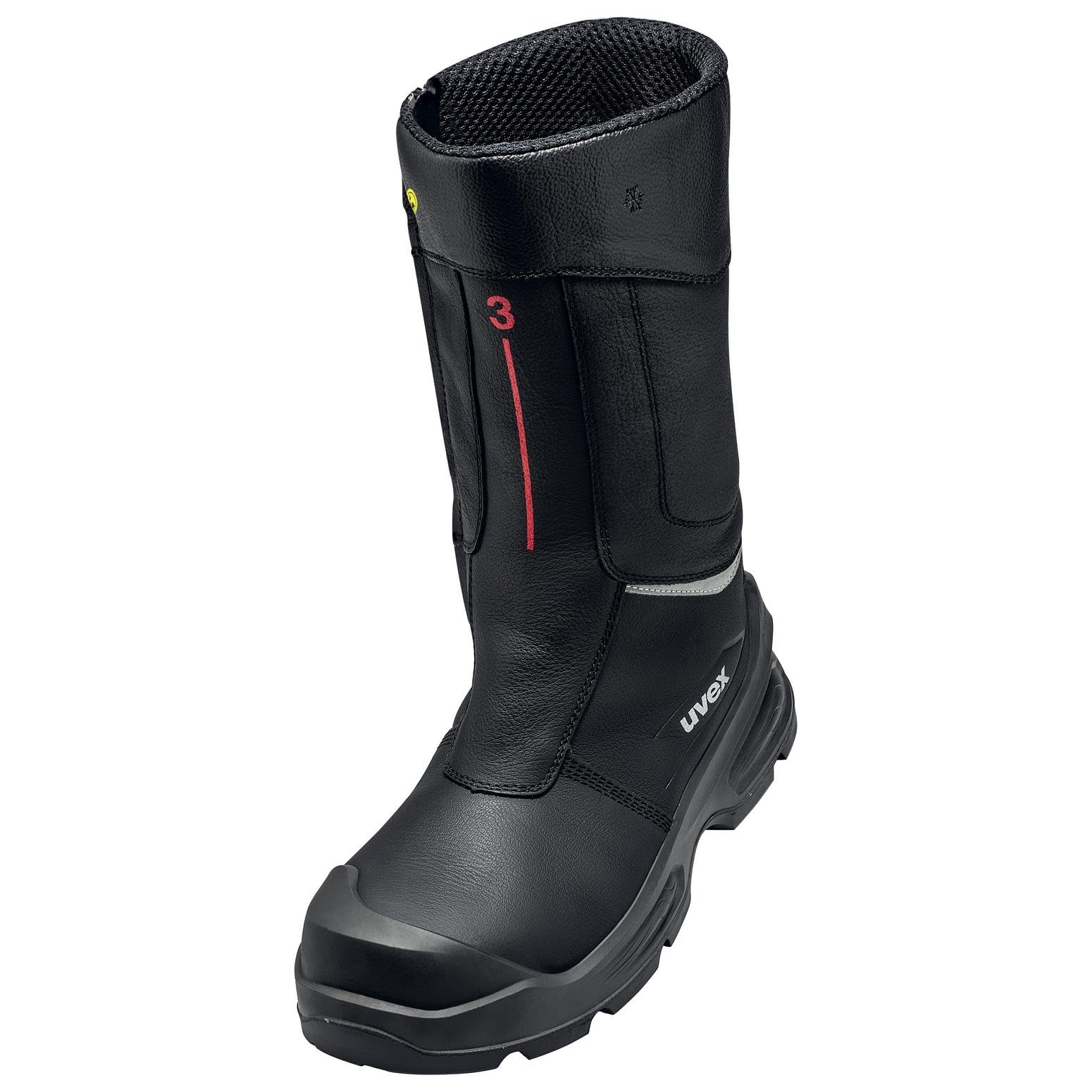 Uvex 3 quatro hoher Winterstiefel S3 - Sicherheitsschuhe - robuster, leichter Sicherheitsstiefel mit schnittbeständiger Sohle - Warmfutter - Durchtrittschutz- Weite 11
