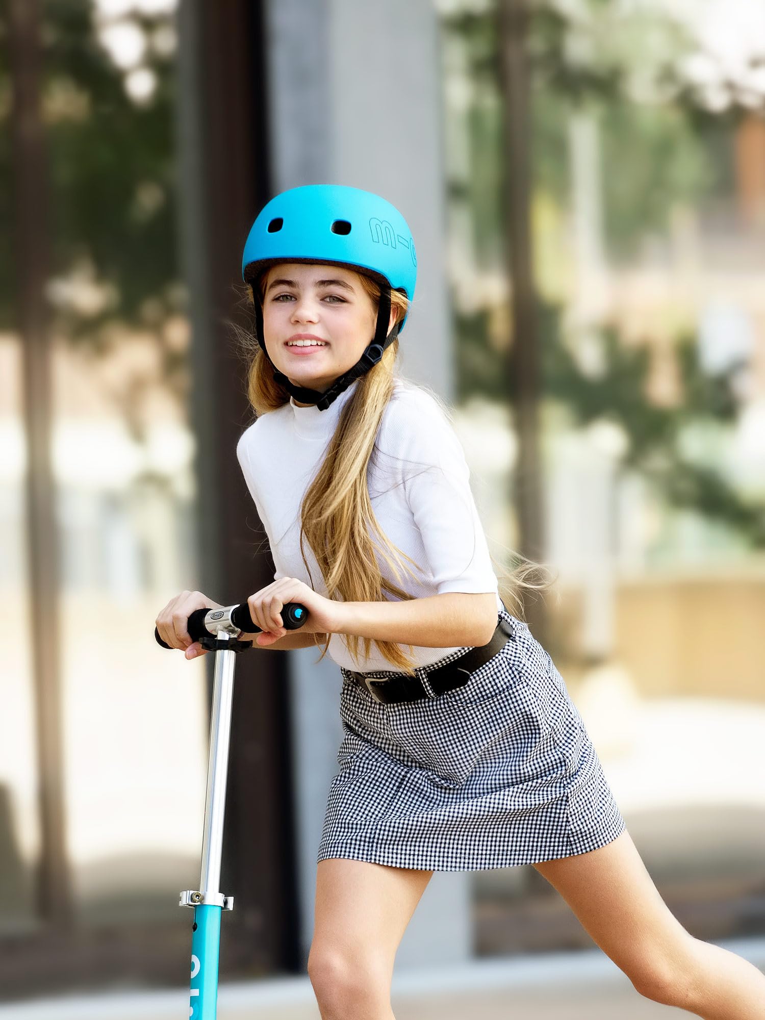 Micro Casque Mobility Enfant Bleu Océan Taille M 52-56 cm