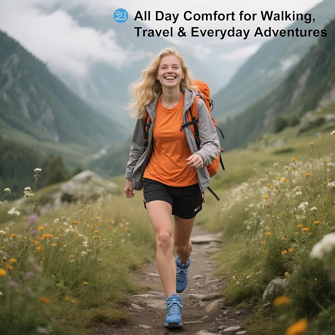 Women's Waterproof Hiking Boots Lightweight Comfortable Non-Slip Outdoor Walking Trekking Trails Boot