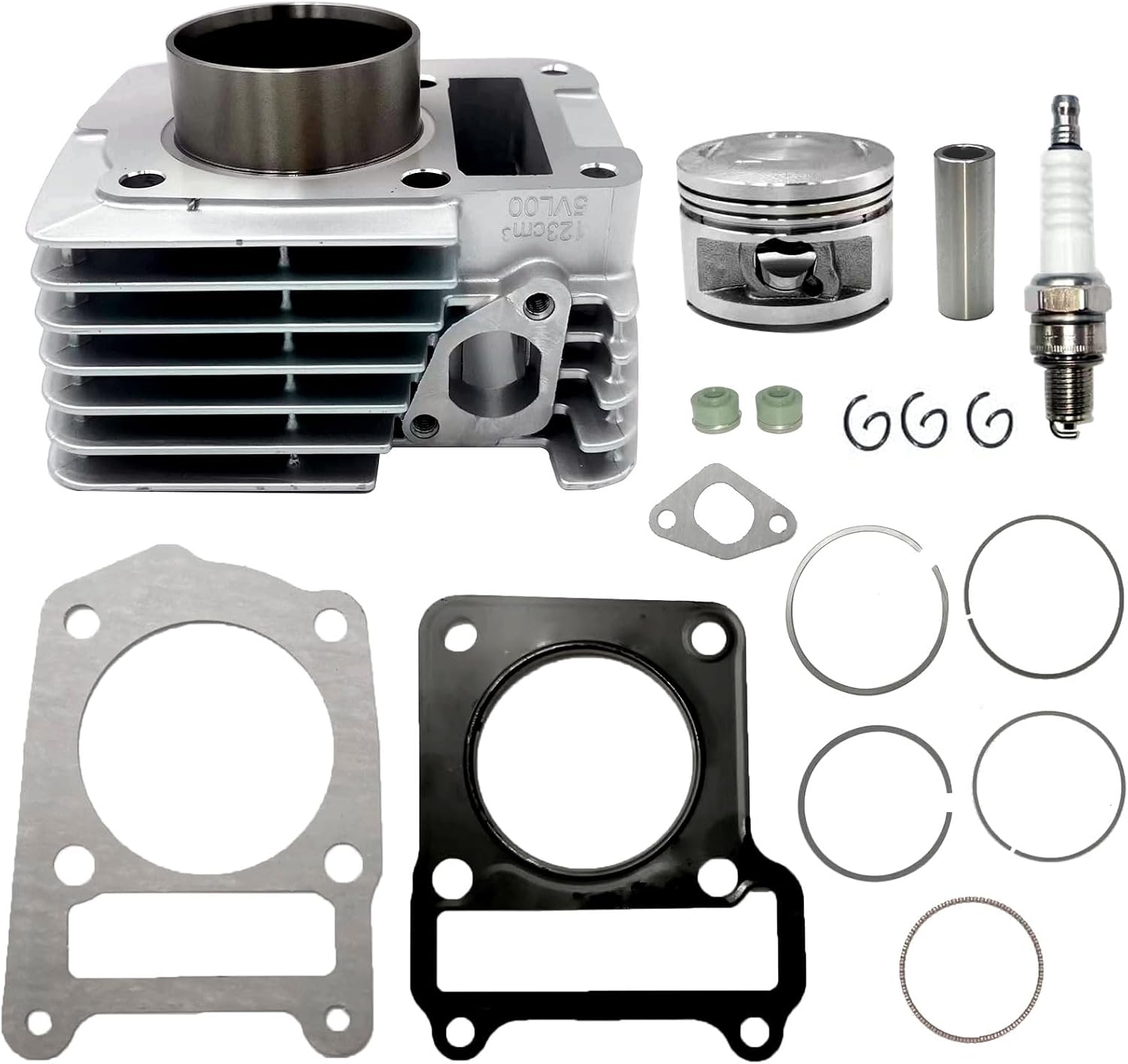 Cylinder Piston Gasket Top End Rebuild Kit Compatible with Yamaha TTR 125 2000-2005