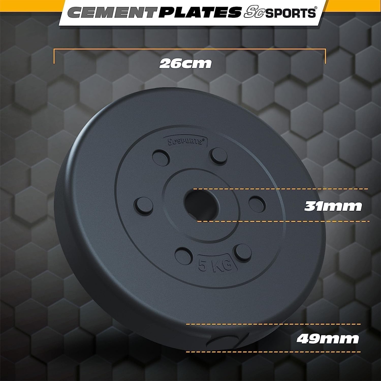ScSPORTS® Halterschijven - 10/15/20/30/40 kg set, 30/31 mm boring