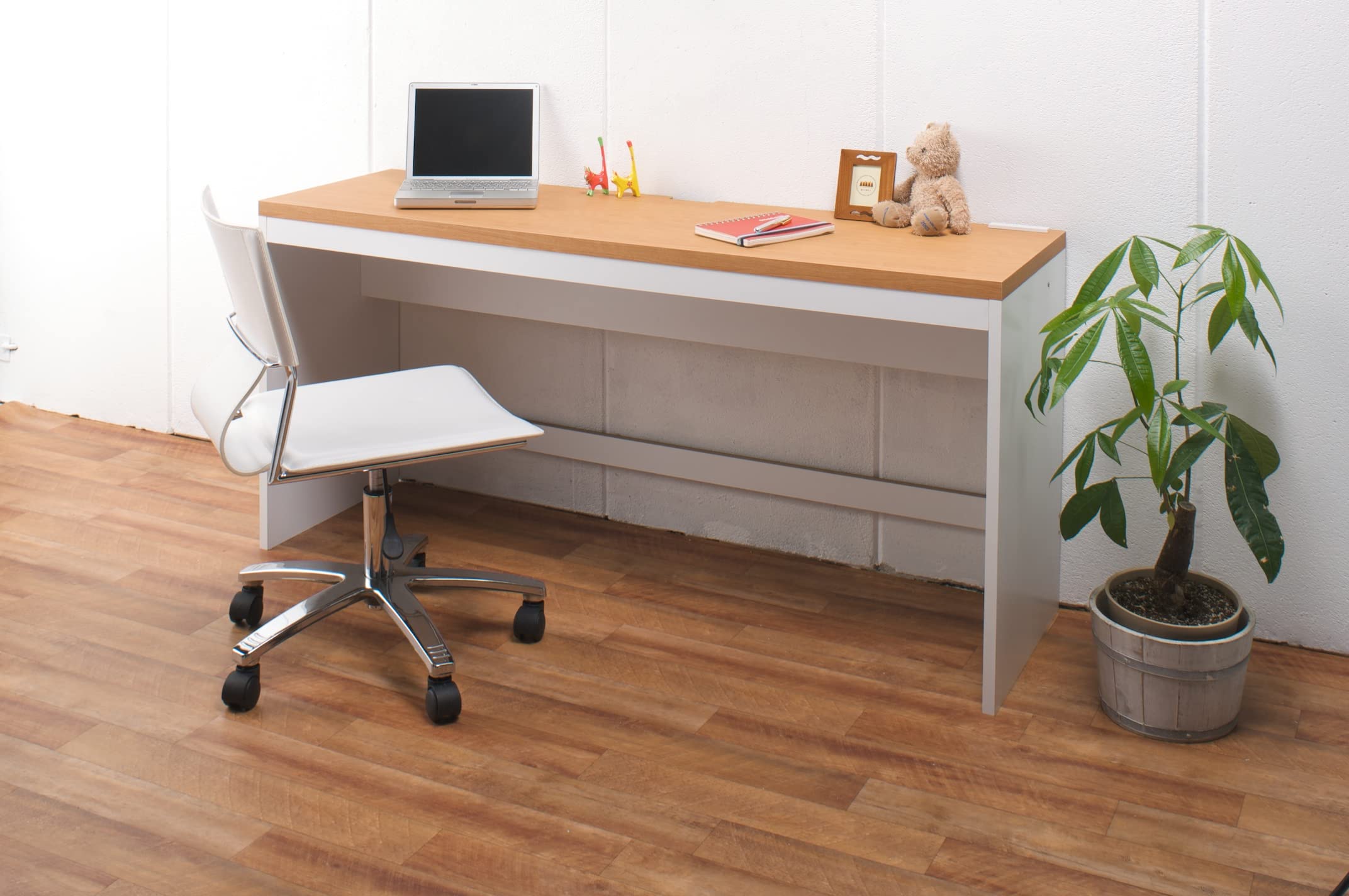 薄型パソコンデスク ハイタイプ 150cm巾 NT ナチュラル