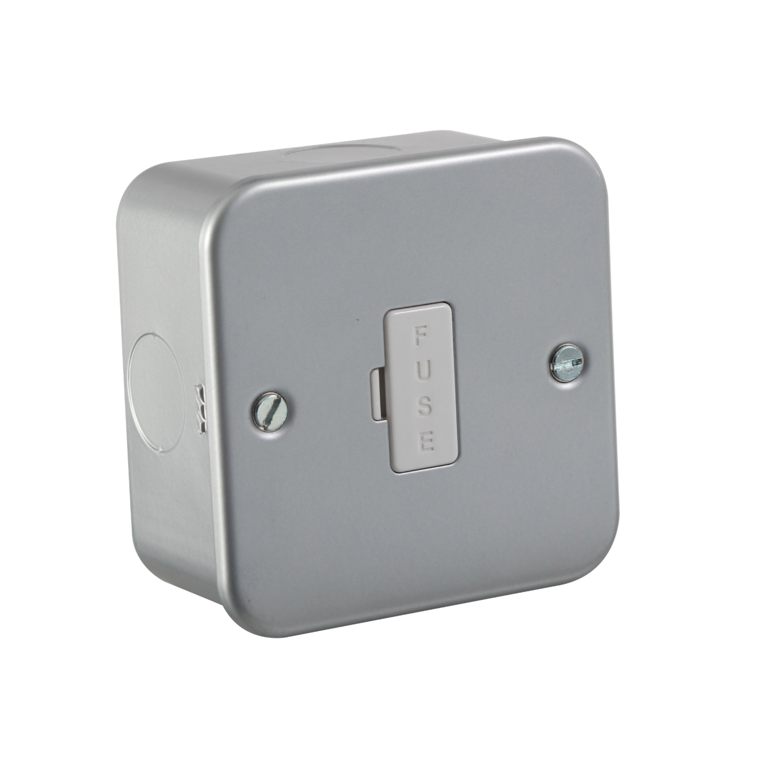 Knightsbridge M6000 Metal Clad 13A Fused Spur Unit, 230 V, Silver