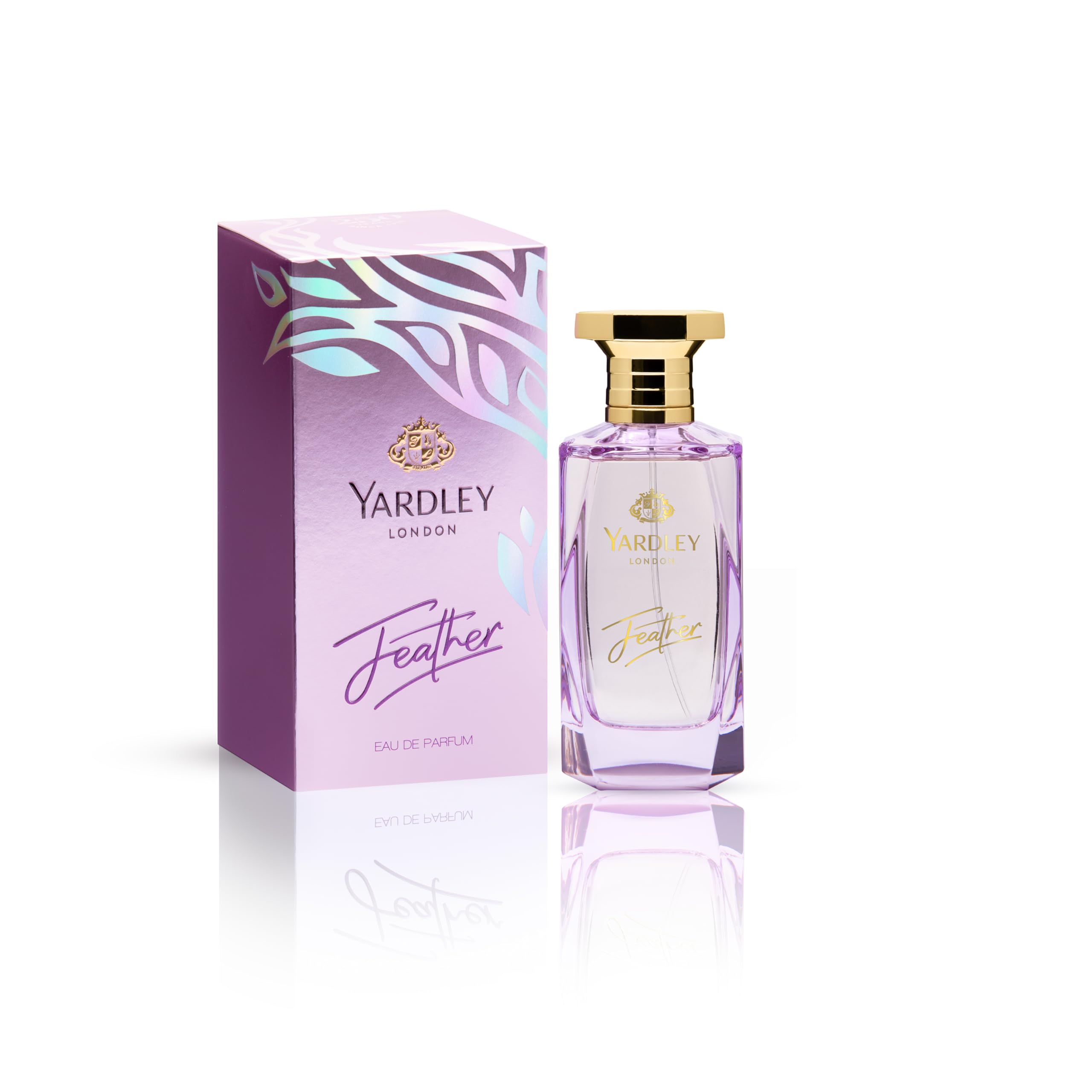 YardleyFeather Eau De Parfum For Sophisticated Women - 100ml | Lilac, White Lily, Rose & Violet Long Lasting Fragrance