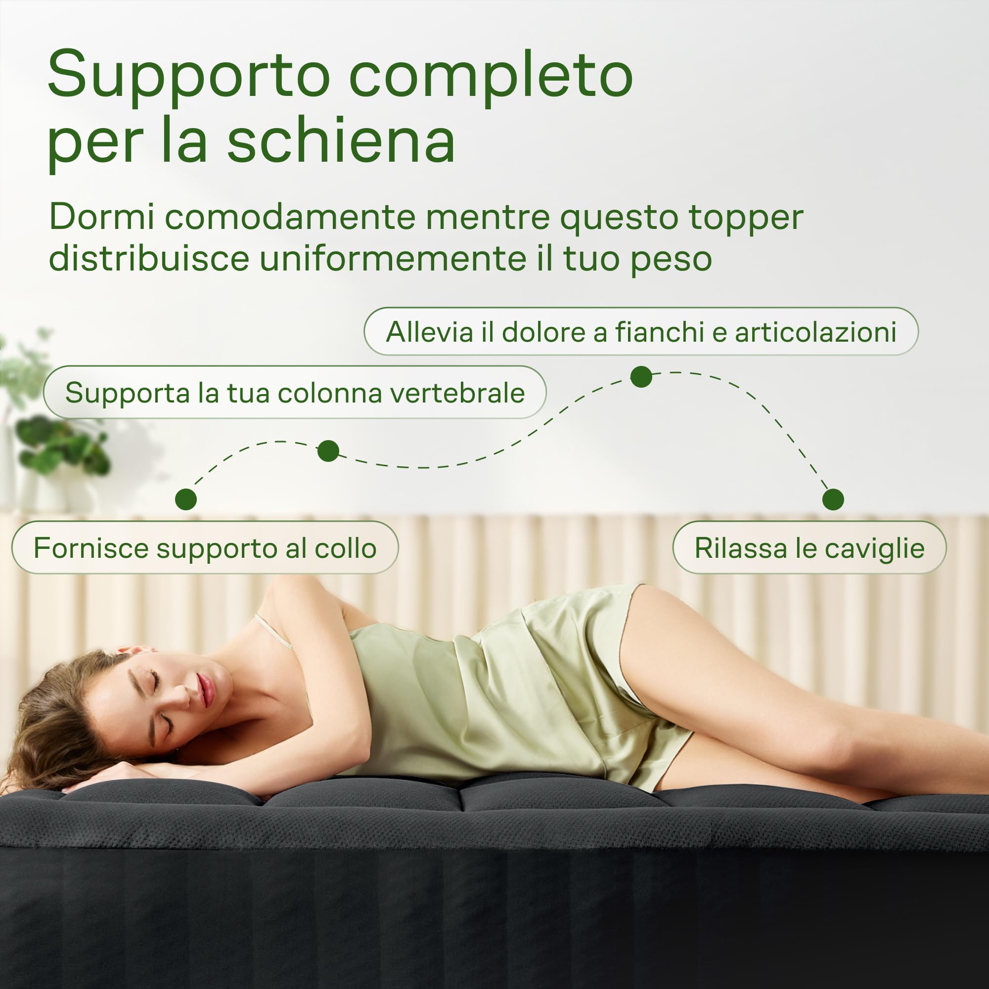 Coprimaterasso Schwarz Cloud Comfort – Protezione ultra morbida, traspirante e rinfrescante in viscosa di bambù – 160x200 cm, altezza ottimale per il riposo