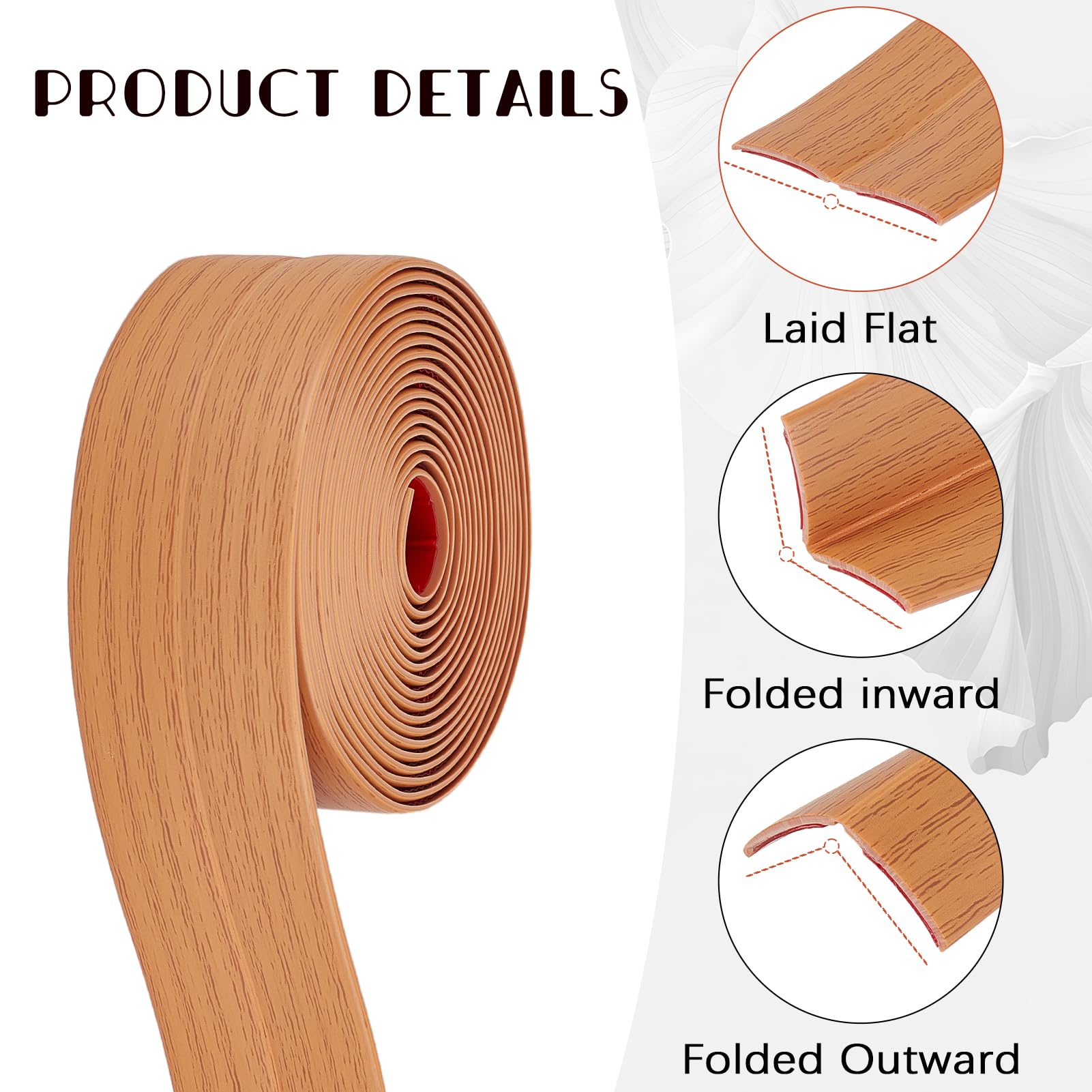 NICENEEDED Wall Corner Protector, Peel and Stick Wall Molding Trim Flexible Corner Guard Edge Protector - Image 3