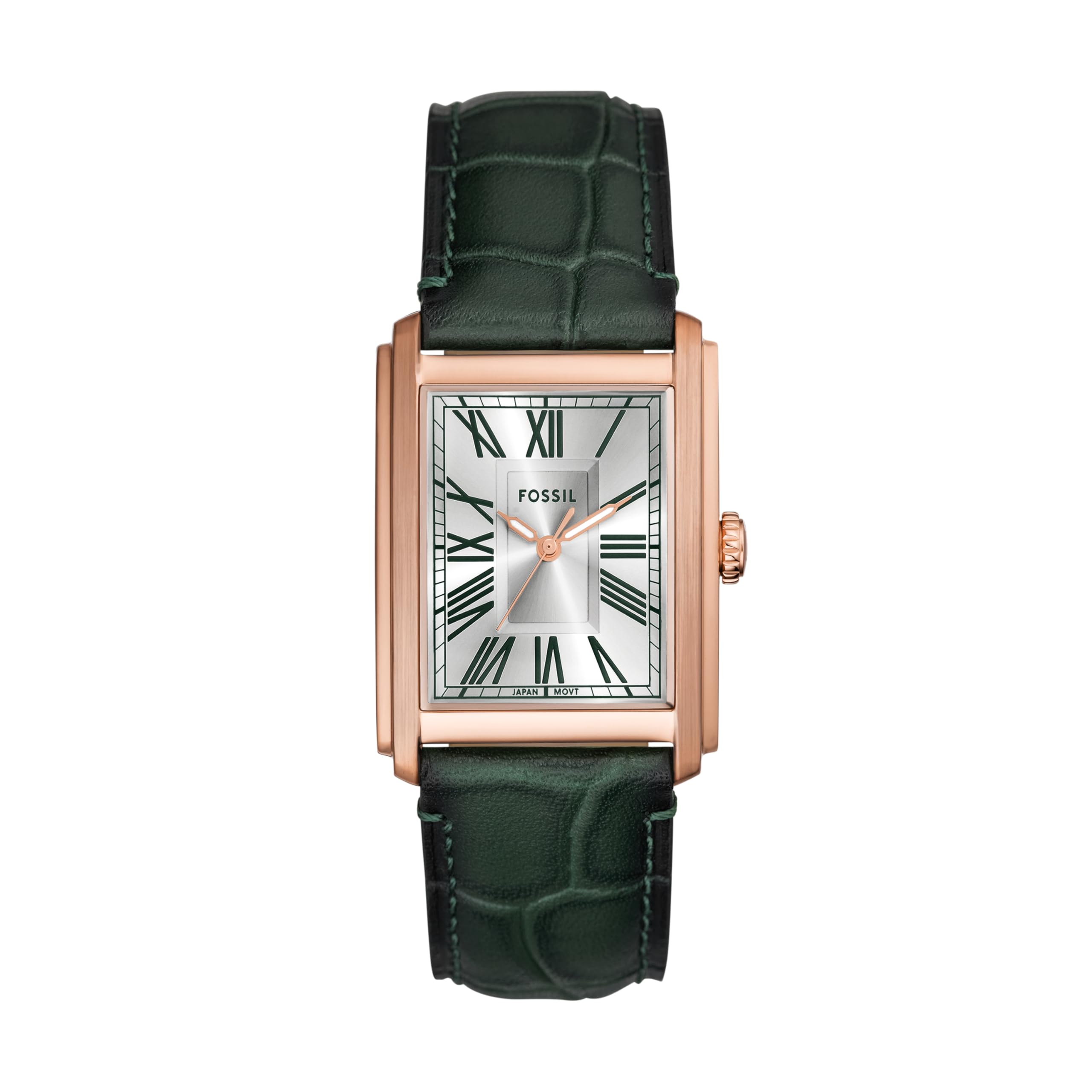 Fossil Leather Mens Analog Silver Dial Mens Watch-Fs6077, Band Color Green (B0D9575BN3) Amazon Price History, Amazon Price Tracker