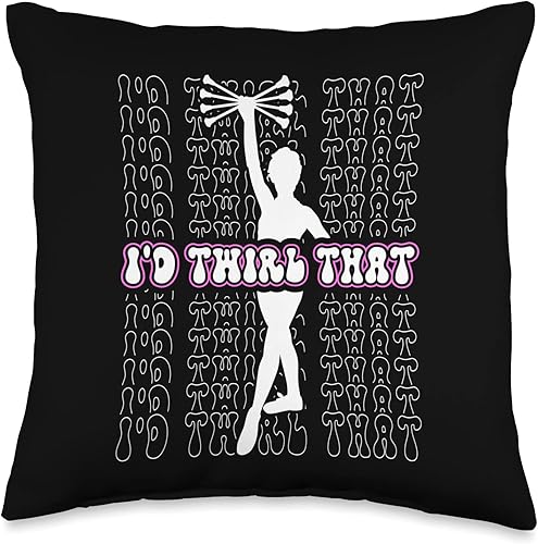 Miniatura 4 de Baton Twirling Majorette Girl Sport Designs cool baton twirling majorette dance Throw Pillow, 18x18, Multicolor