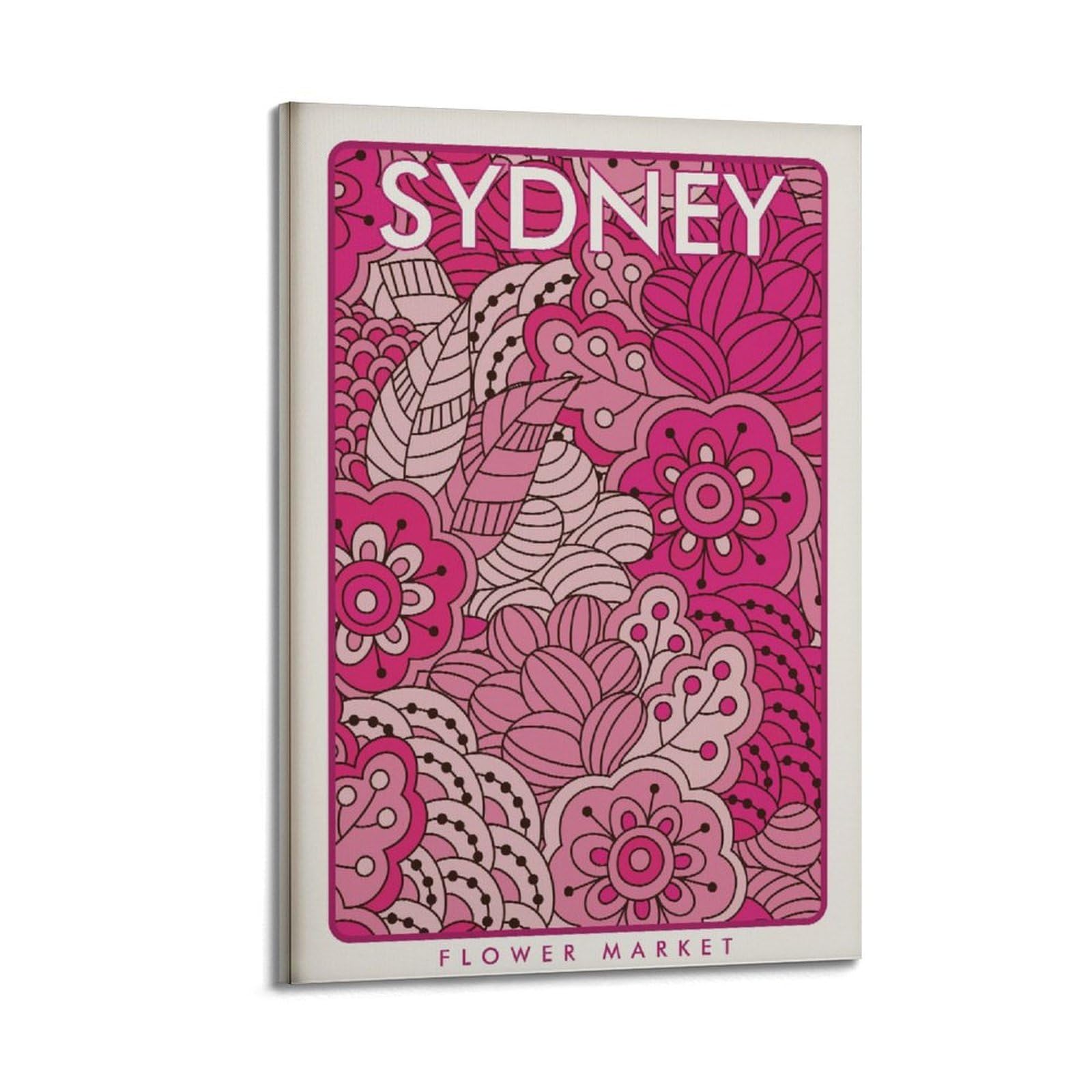 xiaoxiaoshen Sydney Flower Market Botanical1 Canvas Poster Wall Art Prints Room Aesthetic Murals Bedroom And Living Decorations 20x30inch(50x75cm)