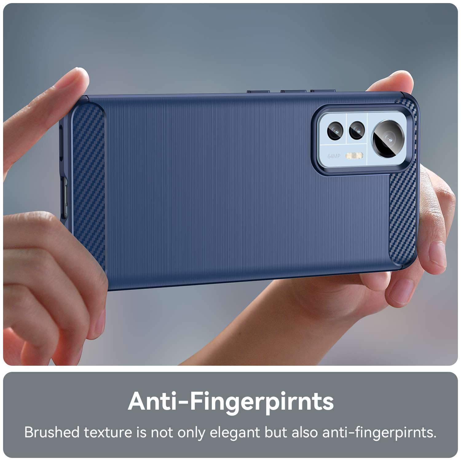 SEAHAI Cover per Motorola Moto G73 5G, Militare Custodia Protettiva con Tutto Il Corpo, Case Cover Antiurto Anti-Caduta con Fodera in Microfibra - Blu