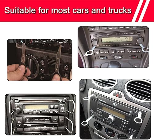Miniatura 5 de YIENAKFUN Kit de herramientas de extracción de radio y palanca de extracción de llaves de extracción de CD estéreo universal para la mayoría de