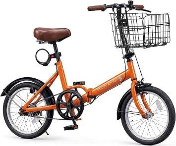 EB-16 Folding Bicycle with Air Pump, Lightweight, Detachable Basket with Mini Velo, Folding Handle