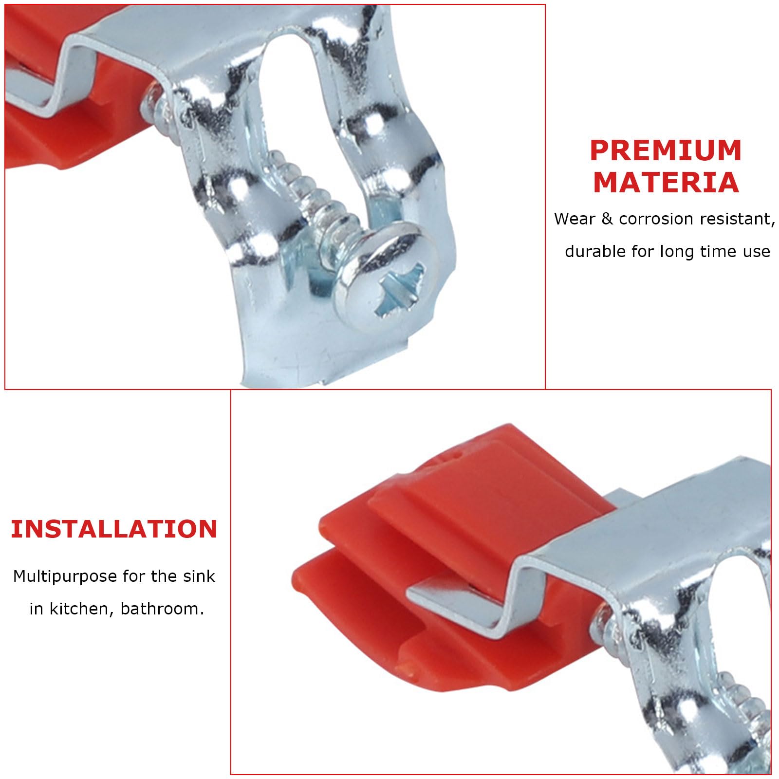 Spülbecken Clips 10 Stück - Verstellbare Edelstahl Klammern Für Waschbecken Montage