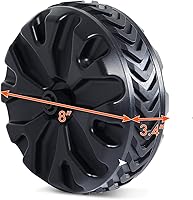 Vista 3 de PORTAL Wagon Wheels Replacement 8" Diameter X 3.4" Wide for Utility Wagon Cart