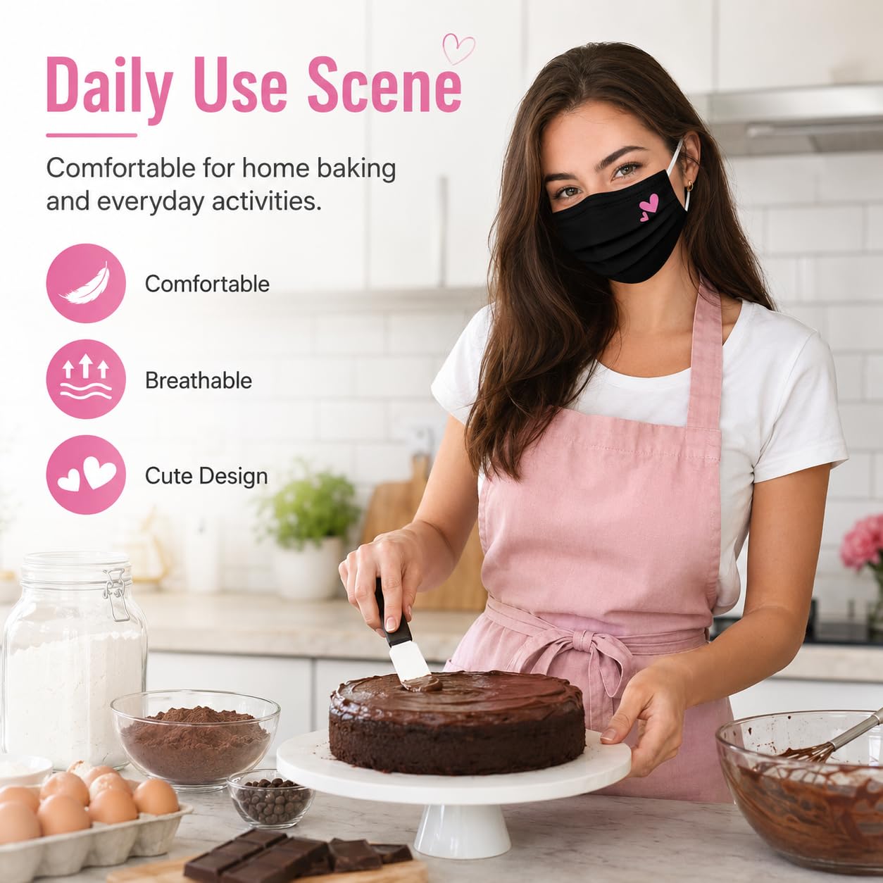 Cute Pink Face Masks - 50 Pack -6