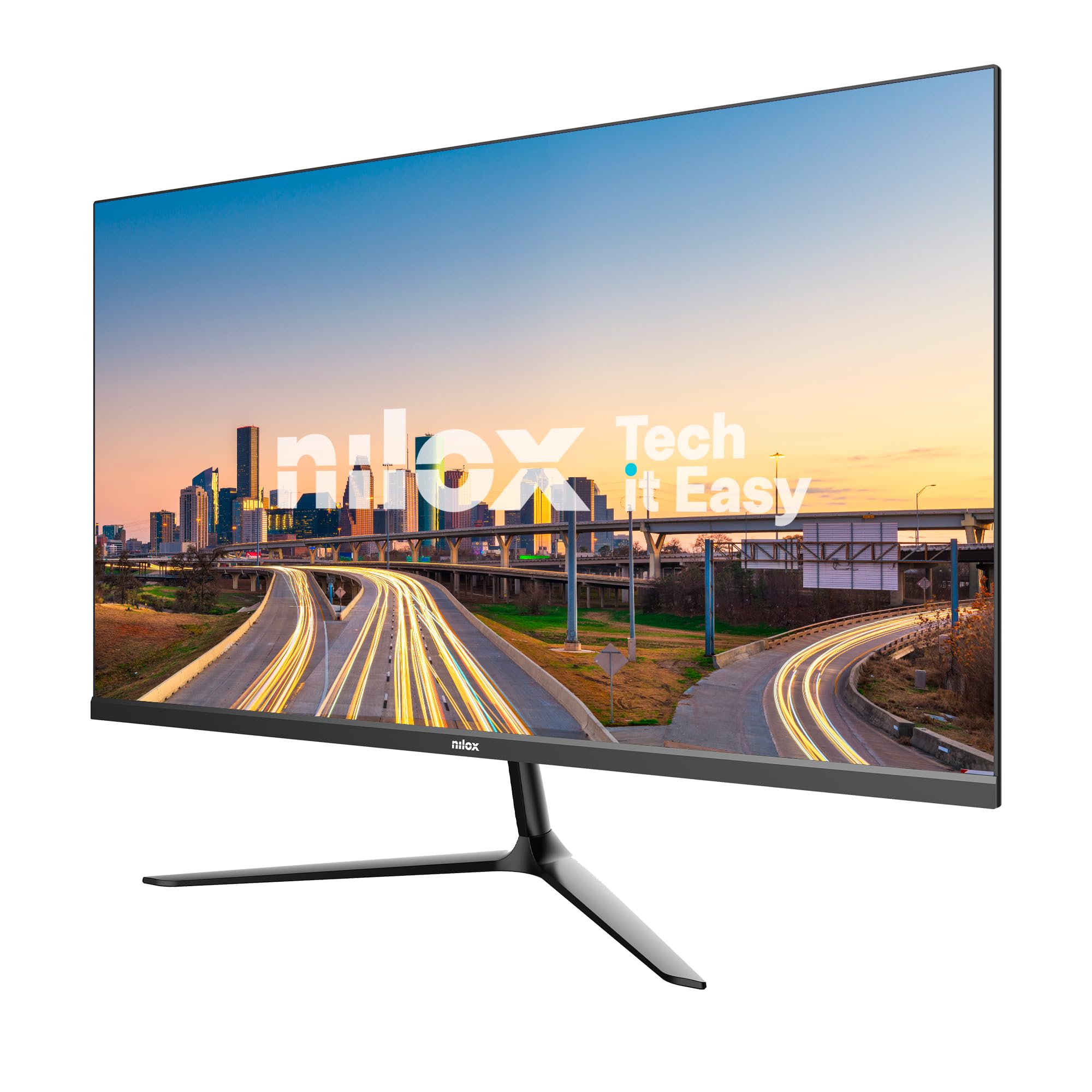 Nilox NXM24FHD1203 Moniteur 24 Pouces, Full HD, écran de Gaming 120 Hz, écran d'ordinateur avec Support VESA 75 x 75 mm, connexions HDMI et VGA, réduction de lumière Bleue pour Confort visuel