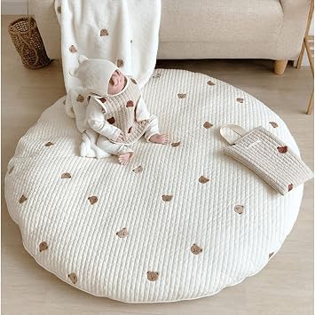 Baby Play Mat,Soft Kids Crawling Mat Baby Sleeping Cotton Rugs Detachable Washable Floor Mat Gym Nursery Area Rug Playroom Mat Kids Room Decor A