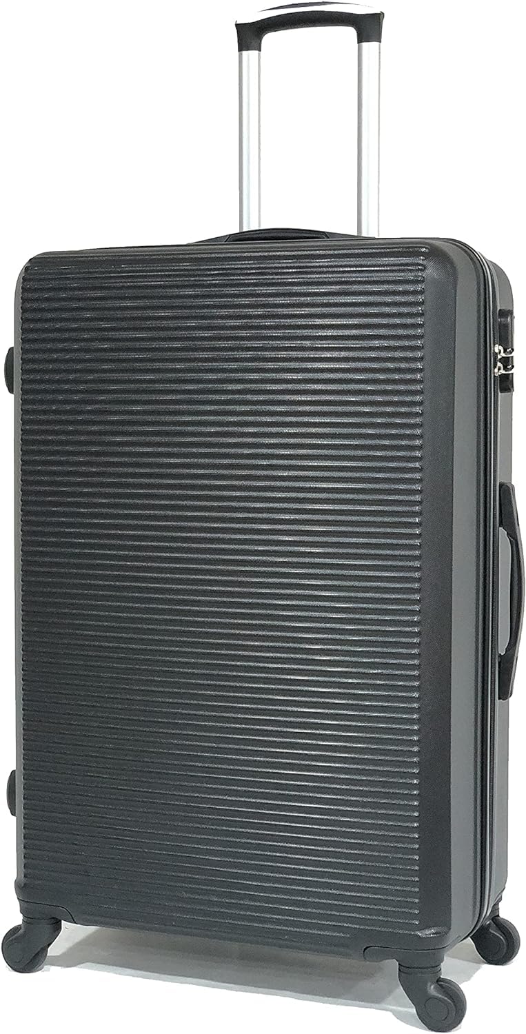 CELIMS - Valigia Grande 23 kg Rigida Nera Leggera | Valigia da Stiva 75cm | Lucchetto Integrato | ABS | Trolley Grande 75cm con 4 Ruote