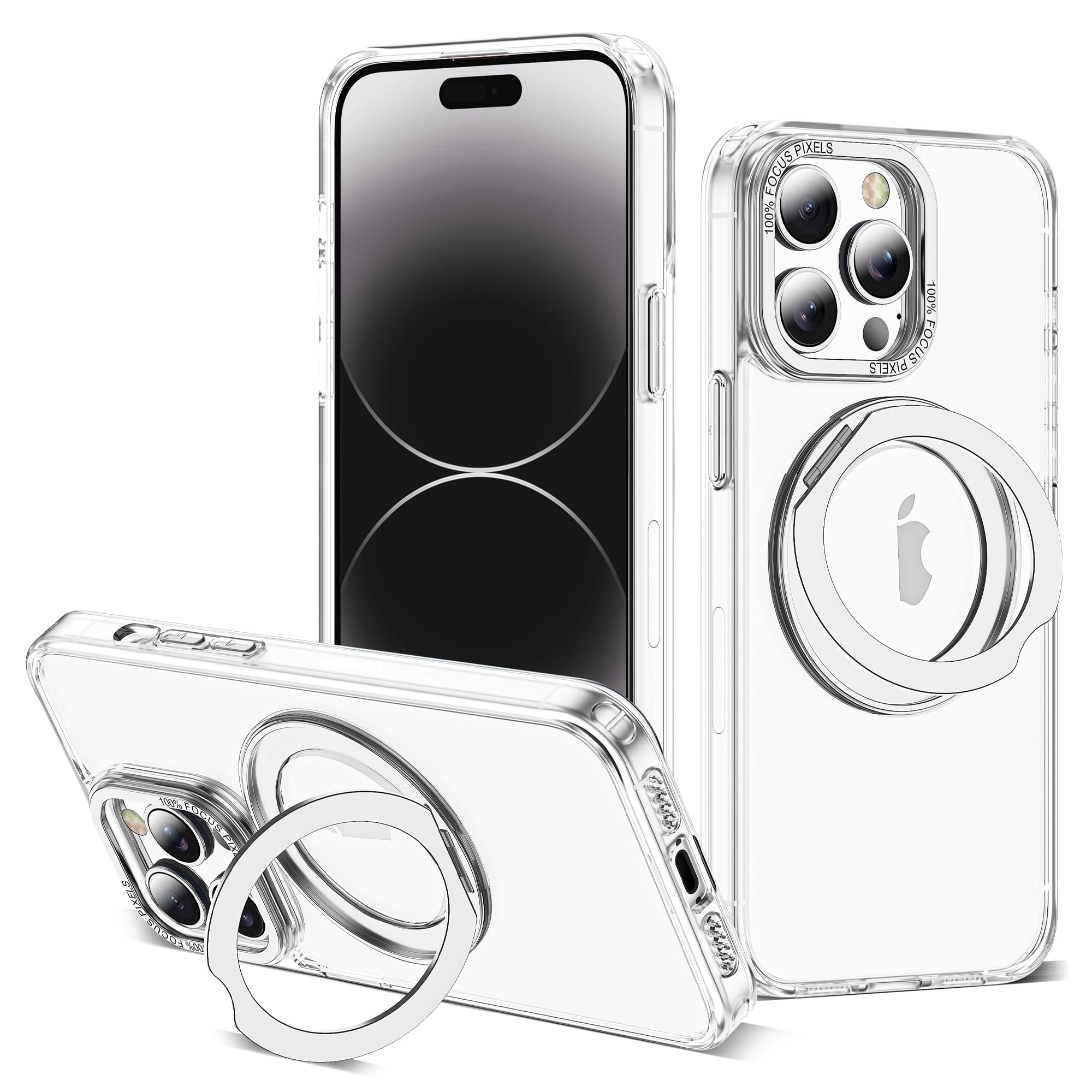 Amazon.co.jp: Zalinbo iPhone 14 Pro Max用ケース、360°スピン磁気