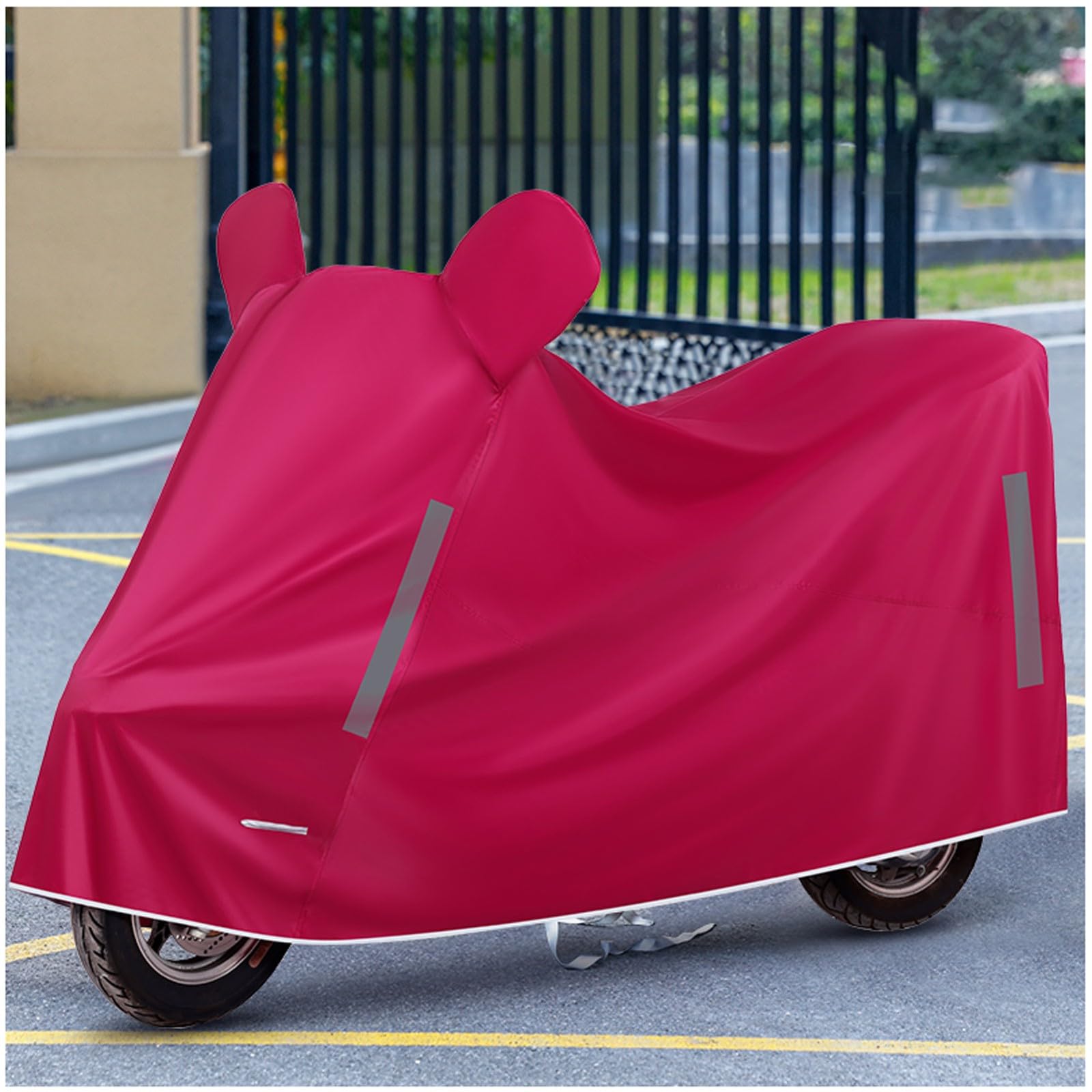 Zadaszenie motocyklowe Motocyklowa osłona przeciwdeszczowa Filtr przeciwsłoneczny Osłona przeciwsłoneczna Tkanina, gruba tkanina Oxford, zamek nocny odblaskowy pas /339(Red,4XL)