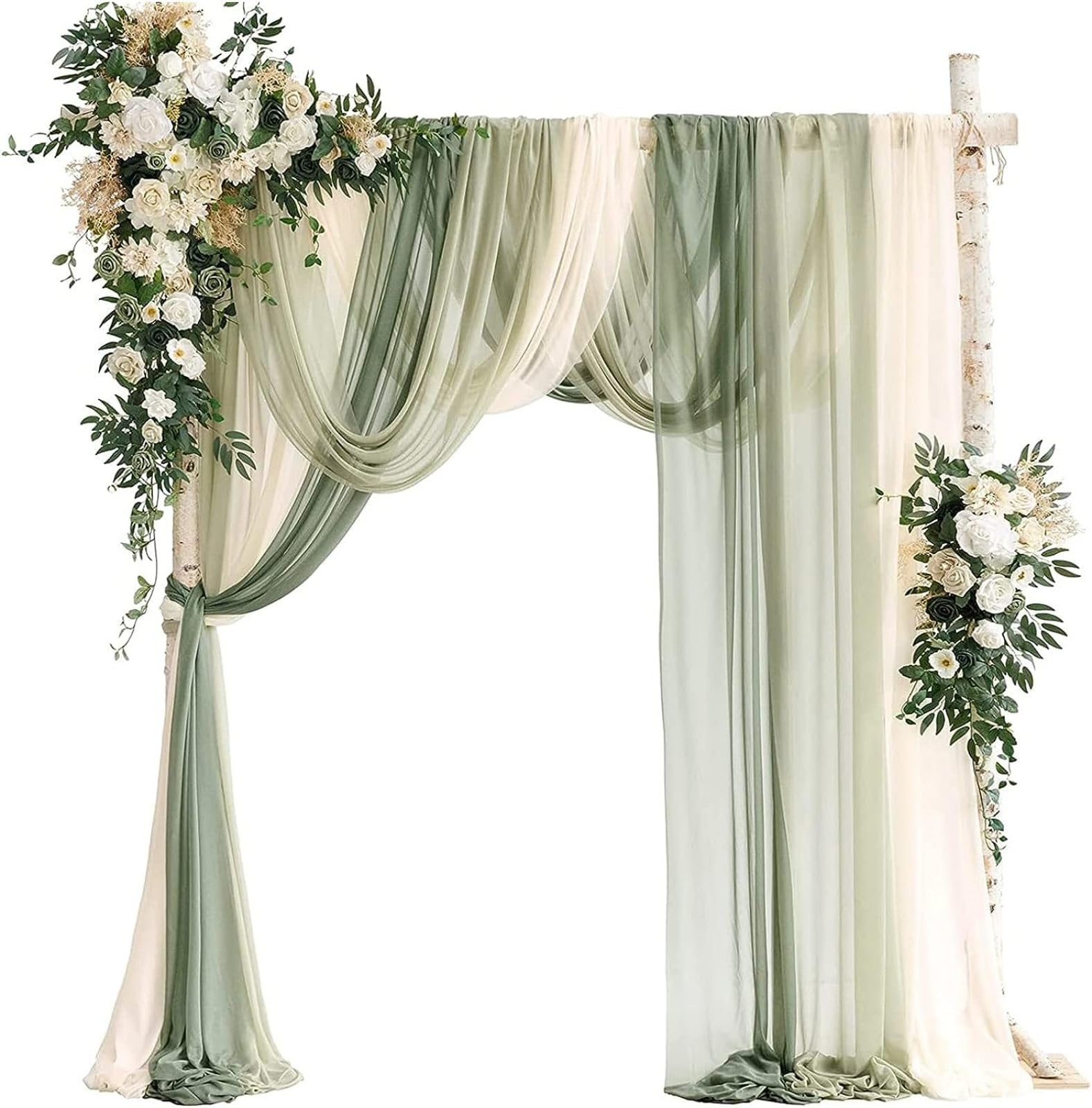 BRYER Künstlicher Hochzeitsbogen mit Blumen-Set (5 Stück), romantische künstliche Blumengirlande für Hochzeitsdekoration, Party, Zeremonie, Empfang, Hintergrund, Dekr,A15