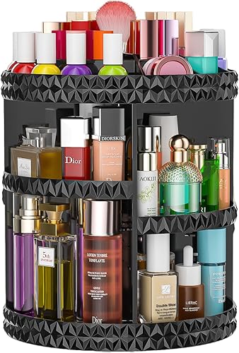 Miniatura 7 de Organizador de maquillaje giratorio de 360 grados, bandejas ajustables para bricolaje, organizador de perfumes, organizador profesional de acrílico