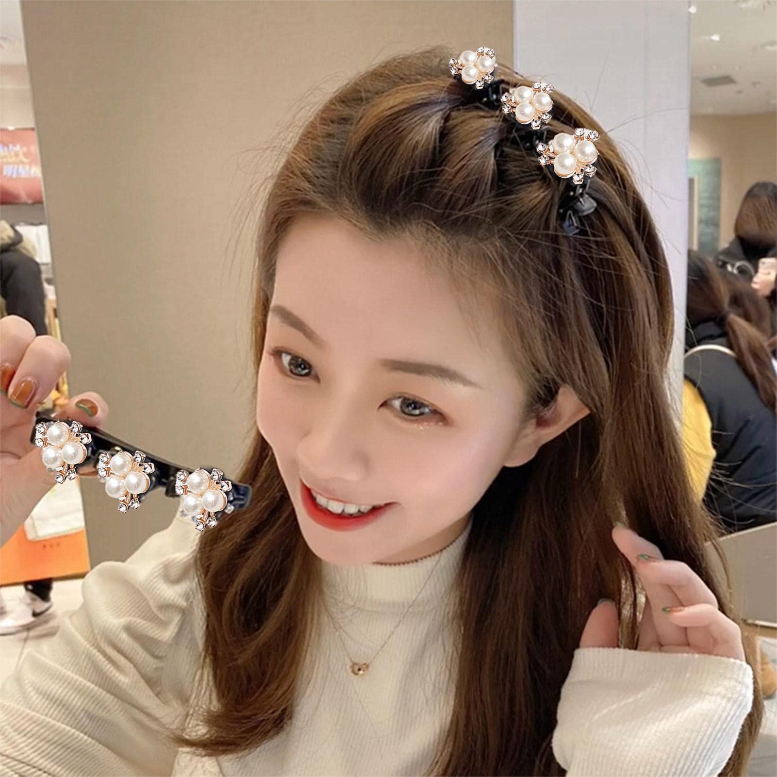 Amazon.co.jp: ヘアクリップ バンスクリップ 編み込みヘアクリップ