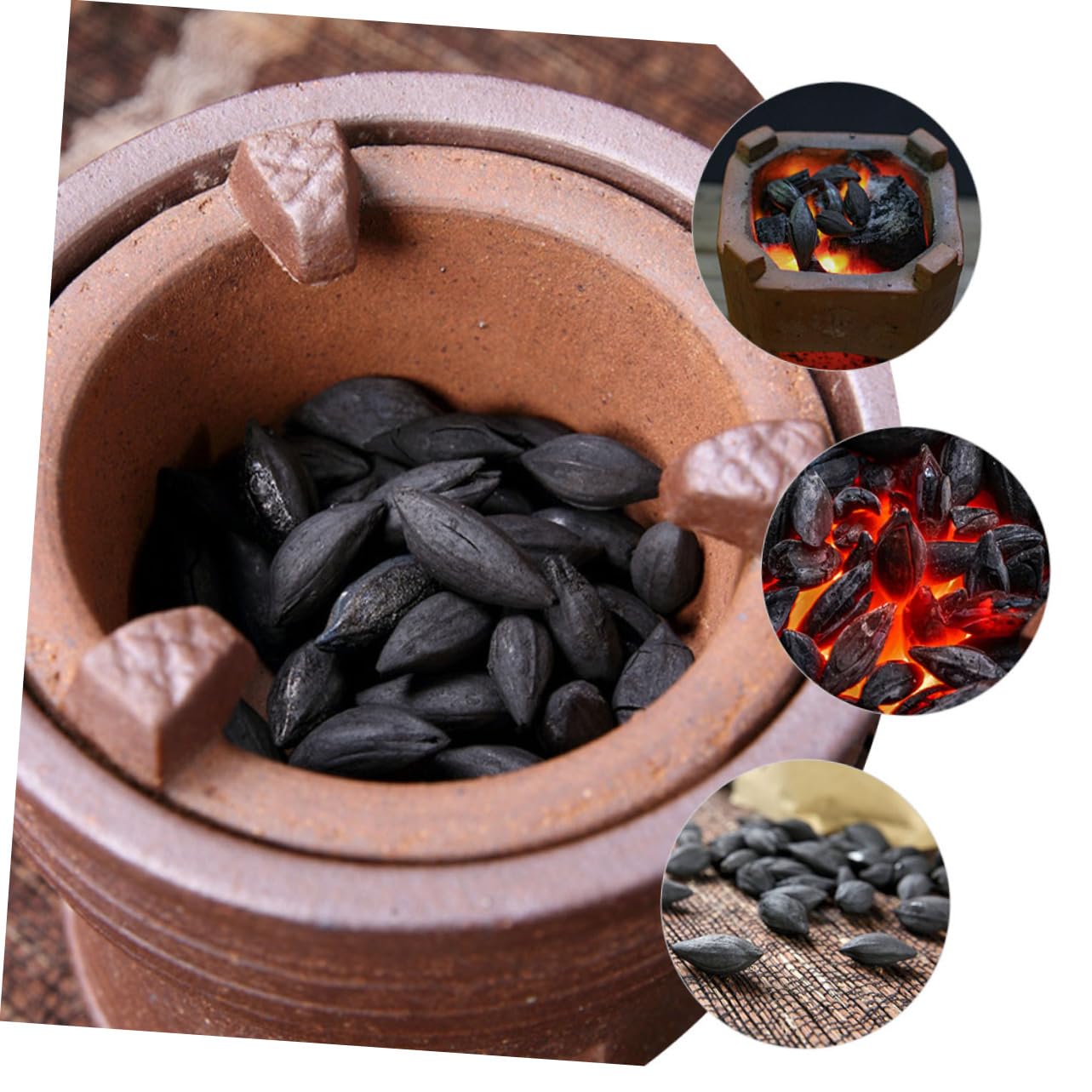 Carbone per Grigliate all Aperto 1 Sacchetto 500g, Nero | Carbone di Legno D'olivo, Uso Sauna e Diverse Condizioni Climatiche, Efficiente e Versatile