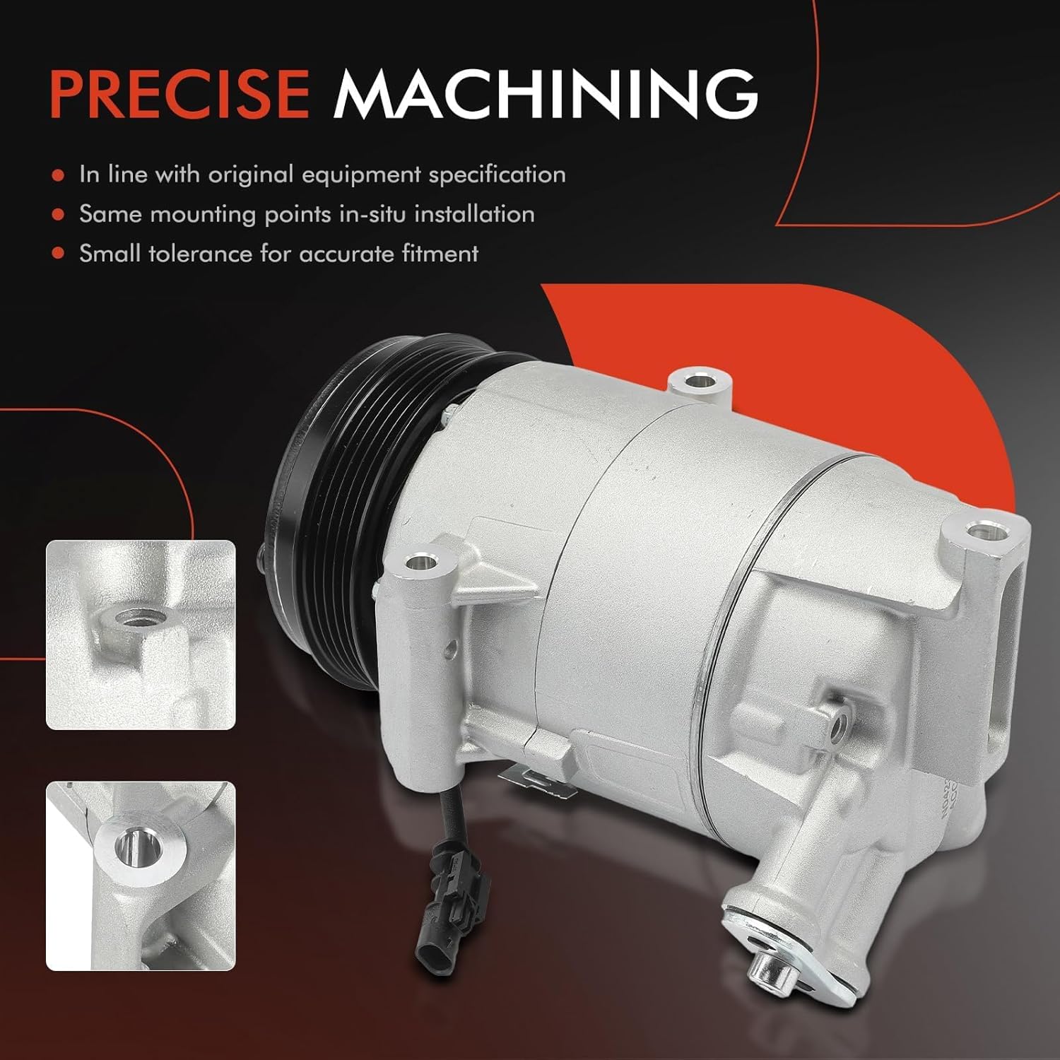 A-Premium A/C Compressor with Clutch Compatible with Chevrolet Equinox 2018-2020, Colorado 2017-2020 & GMC Terrain 2018-2022, Canyon 2017-2022 & Buick Envision 2016-2020