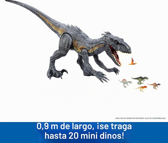 Foto 4 de 6 de Mattel Jurassic World Super Colosal Indoraptor Dinosaurio gigante de juguete, +4 años (HKY14)