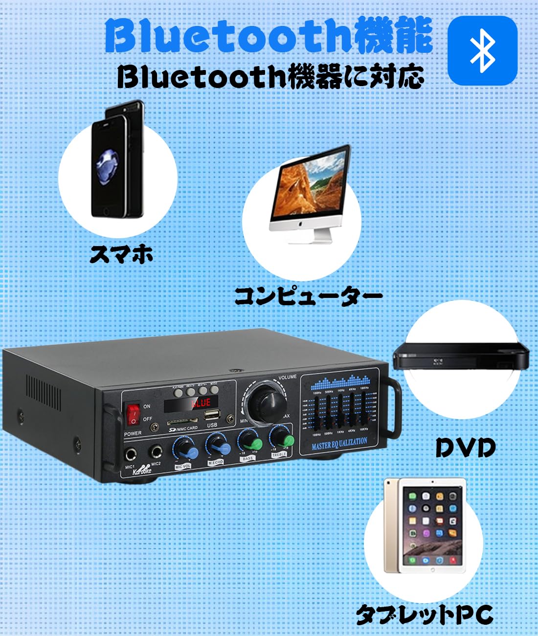 Amazon.co.jp: Topsky パワーアンプ オーディオサウンドアンプ USB