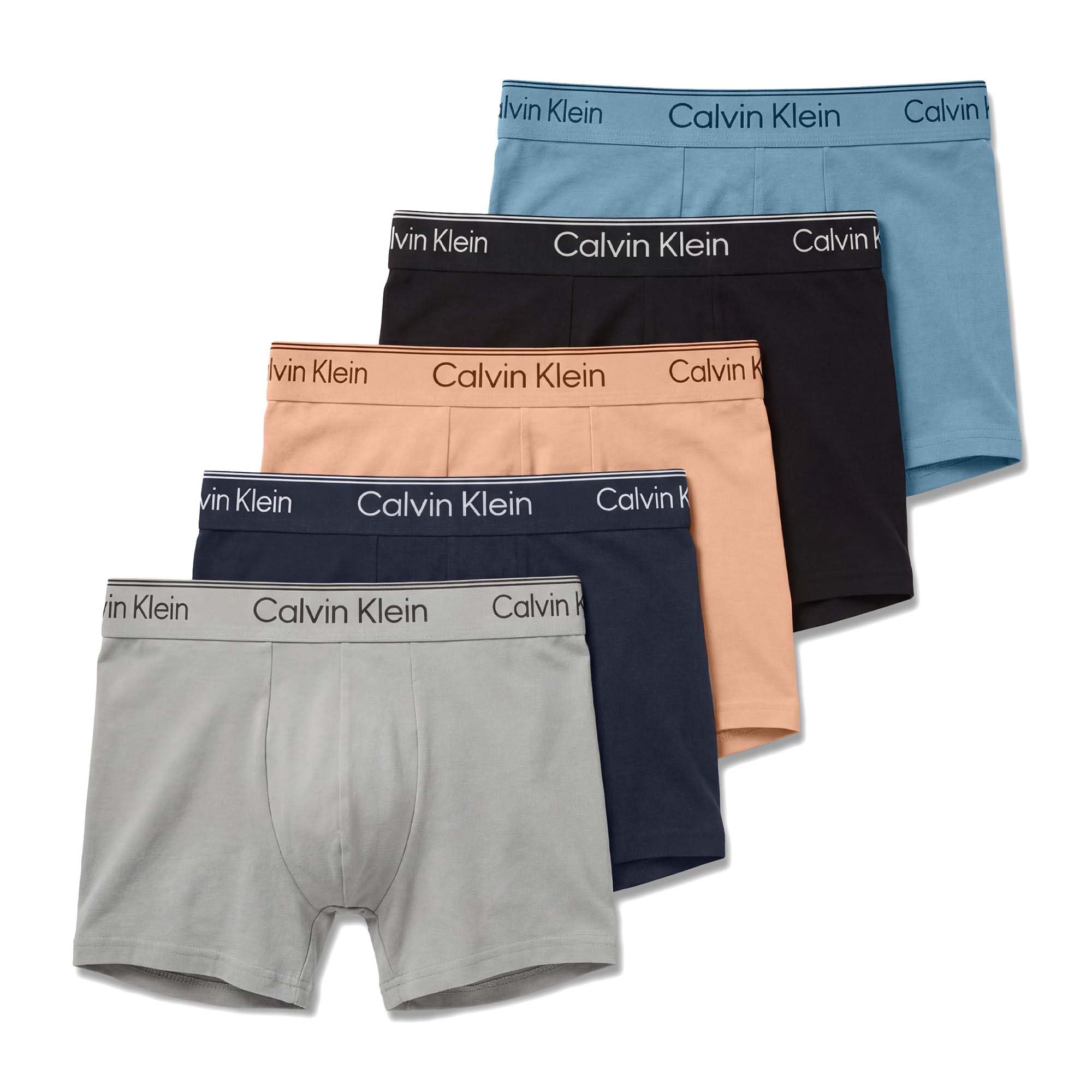Calvin Klein Low Rise Trunk 5pk Lv00nb4412 Bañadores Ajustados para Hombre Hombre (Pack de 5)