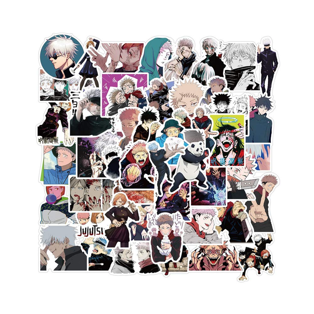 Rosetor Multi 50Pcs Cartoon Anime Stickers Kids Stickers For Laptop Water Bottles Bicycle Skateboard Luggage Decal