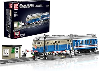Mould King 12022 Train Building Kits, NO.DF4B Diesel Locomotive Building Blocks Sets for Boys, Remote Control Train with Motors and Tracks(1212+ Pieces)